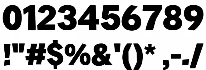 LT Woodchuck Bold Font OTHER CHARS