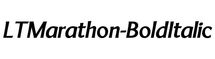 LTMarathon-BoldItalic  Free Fonts Download