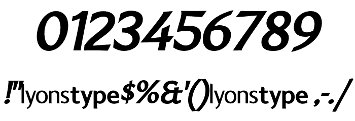 LTMarathon-BoldItalic Font OTHER CHARS