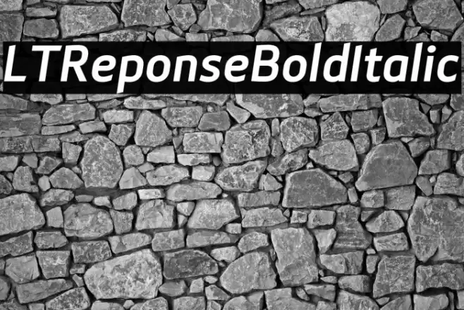 LTReponseBoldItalic Font examples