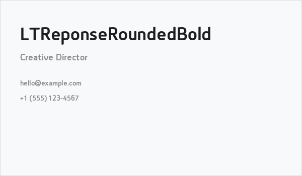 LTReponseRoundedBold Business Card