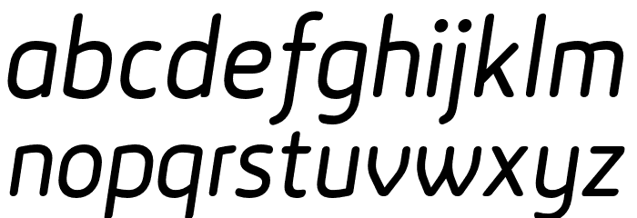 LTReponseRoundedTwoItalic Font LOWERCASE