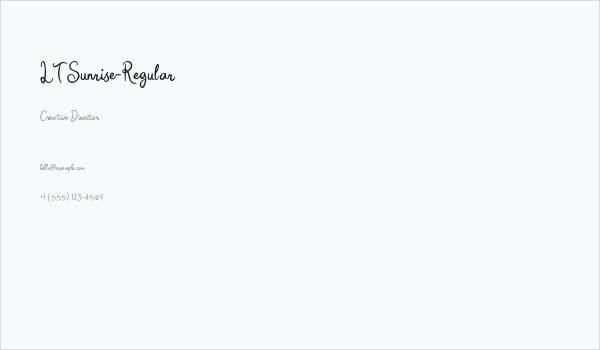 LTSunrise-Regular Business Card