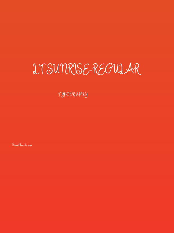 LTSunrise-Regular Poster