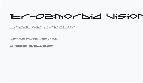 ltr-02:morbid vision Business Card