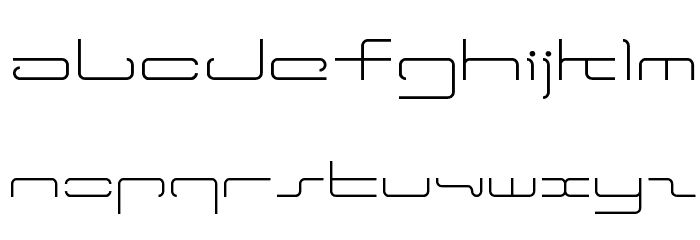ltr-04:wireflame Font LOWERCASE