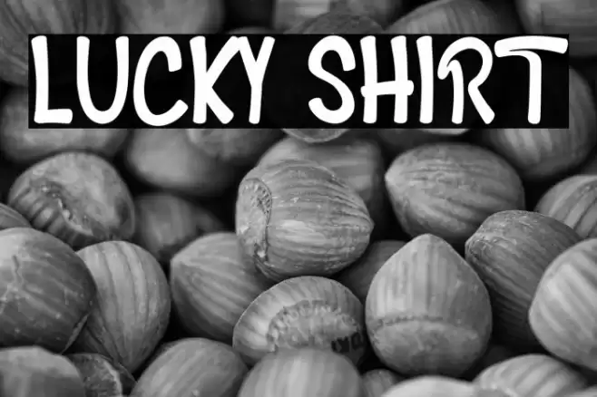 LUCKY SHIRT Font examples