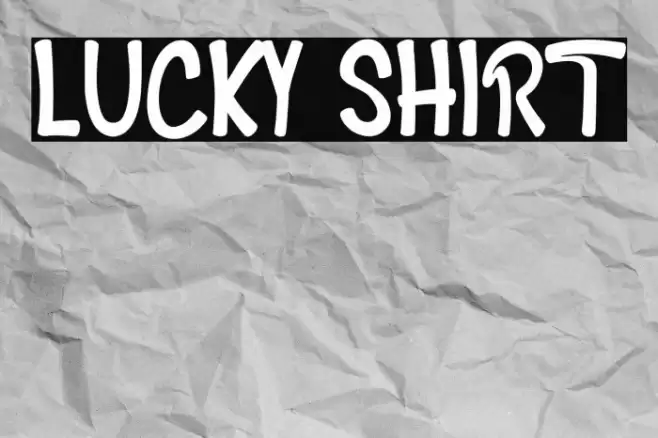 LUCKY SHIRT Font examples