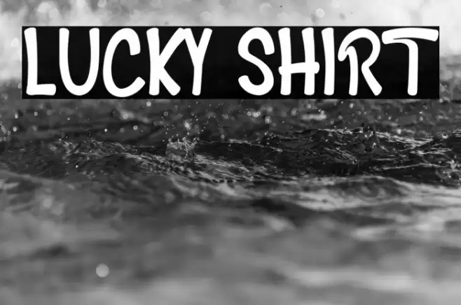 LUCKY SHIRT Font examples
