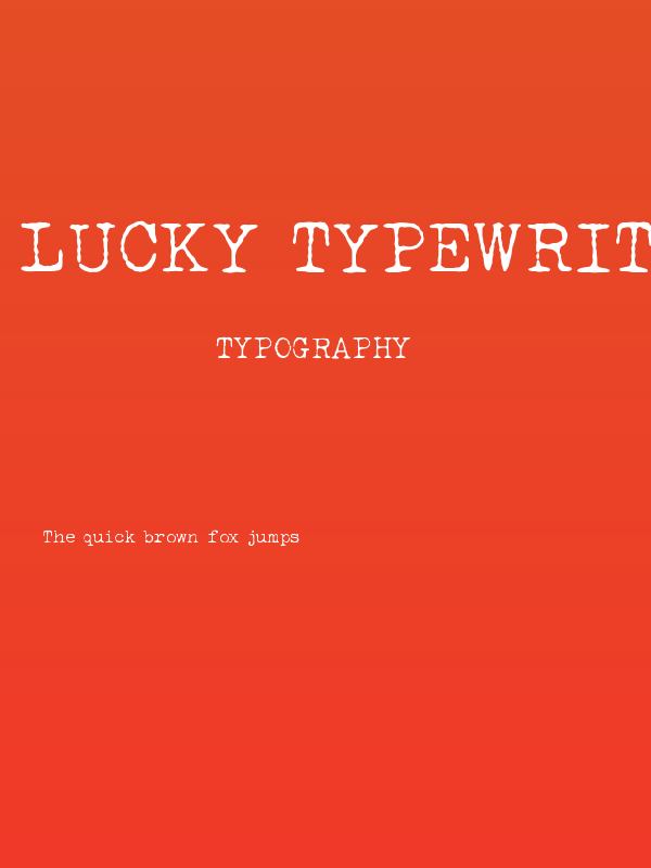 LUCKY TYPEWRITER Poster