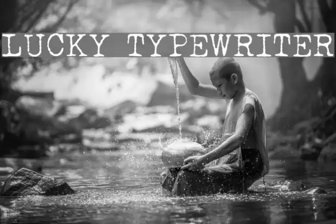 LUCKY TYPEWRITER Font examples