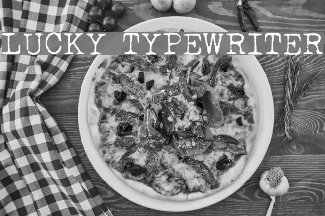 LUCKY TYPEWRITER Font examples
