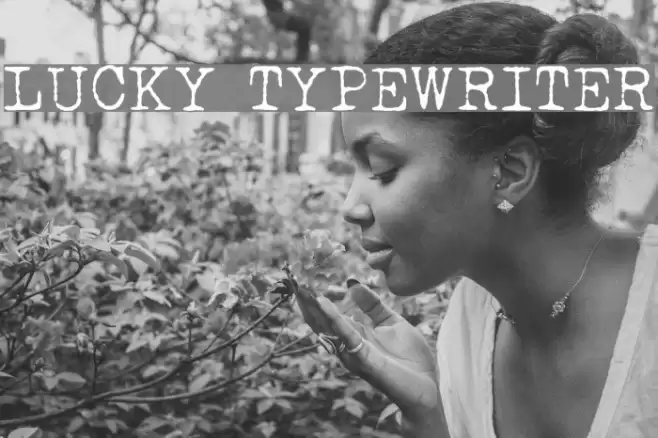 LUCKY TYPEWRITER Font examples