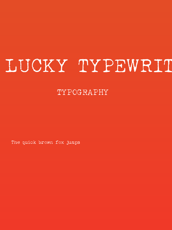 LUCKY TYPEWRITER Poster