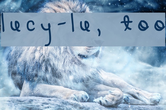 LUCY-LU, TOO Font examples