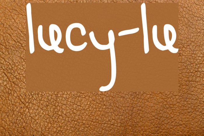 LUCY-LU Font examples