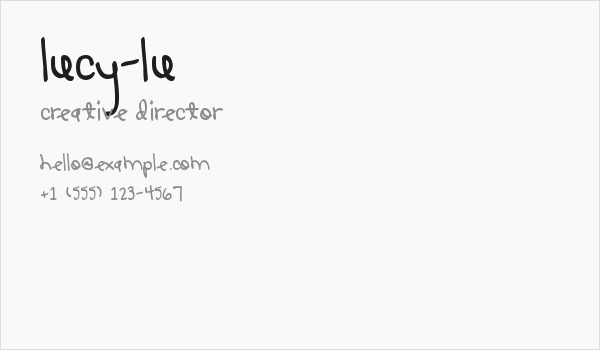 LUCY-LU Business Card