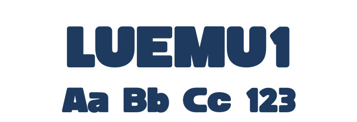 LUEMU1 Font Preview