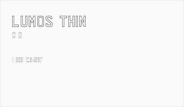 LUMOS THIN Business Card