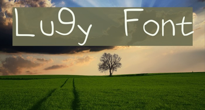 Lu9y Font examples