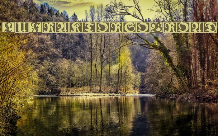 LuFraktorsoBroad Font examples