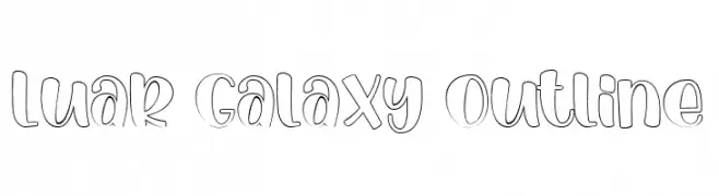 Luar Galaxy Outline  フリーフォントのダウンロード