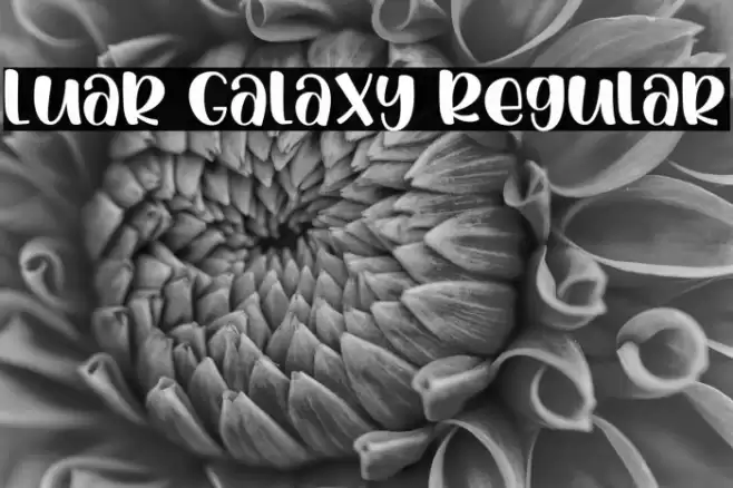 Luar Galaxy Regular Font examples