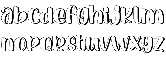 Luar Galaxy Shadow Font LOWERCASE