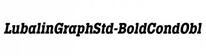 LubalinGraphStd-BoldCondObl  font caratteri gratis