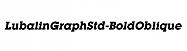 LubalinGraphStd-BoldOblique  font caratteri gratis