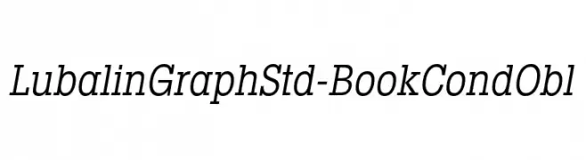 LubalinGraphStd-BookCondObl  font caratteri gratis