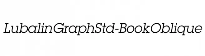 LubalinGraphStd-BookOblique  フリーフォントのダウンロード