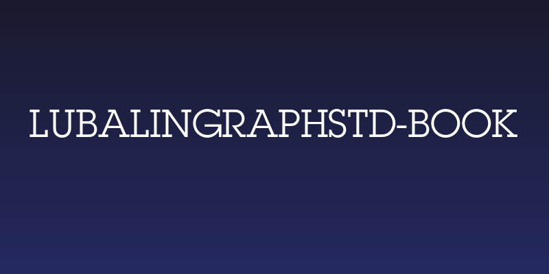 LubalinGraphStd-Book Social Header