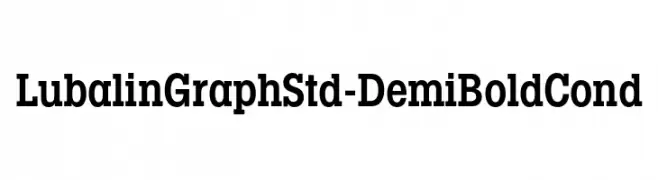 LubalinGraphStd-DemiBoldCond  font caratteri gratis