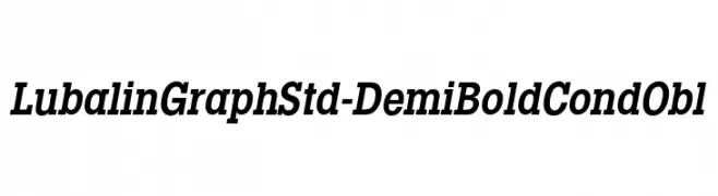 LubalinGraphStd-DemiBoldCondObl  font caratteri gratis