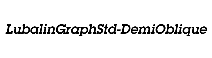 LubalinGraphStd-DemiOblique Font