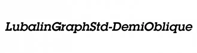 LubalinGraphStd-DemiOblique  font caratteri gratis