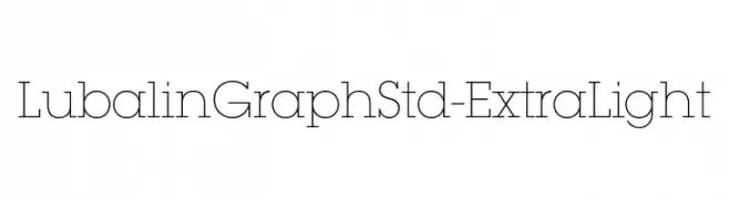 LubalinGraphStd-ExtraLight  font caratteri gratis