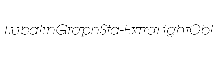 LubalinGraphStd-ExtraLightObl Font