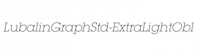LubalinGraphStd-ExtraLightObl  フリーフォントのダウンロード