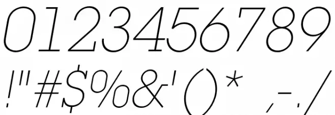 LubalinGraphStd-ExtraLightObl Font OTHER CHARS