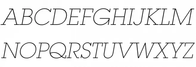 LubalinGraphStd-ExtraLightObl Caratteri MAIUSCOLE
