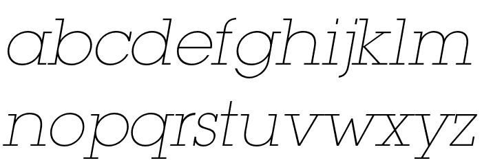LubalinGraphStd-ExtraLightObl Font LOWERCASE