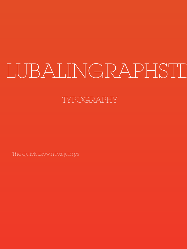 LubalinGraphStd-ExtraLight Poster