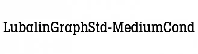 LubalinGraphStd-MediumCond  font caratteri gratis