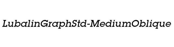 LubalinGraphStd-MediumOblique Font
