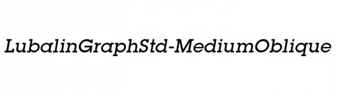 LubalinGraphStd-MediumOblique  لخطوط تنزيل