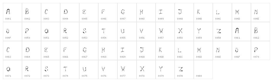 LubeSplash Character Map
