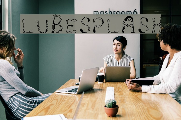 LubeSplash Font examples
