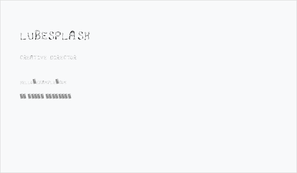 LubeSplash Business Card